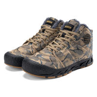 Botines impermeables para hombre, botas de nieve cálidas de felpa, zapatillas de trabajo para exteriores, zapatos descalzos de invierno - details 17
