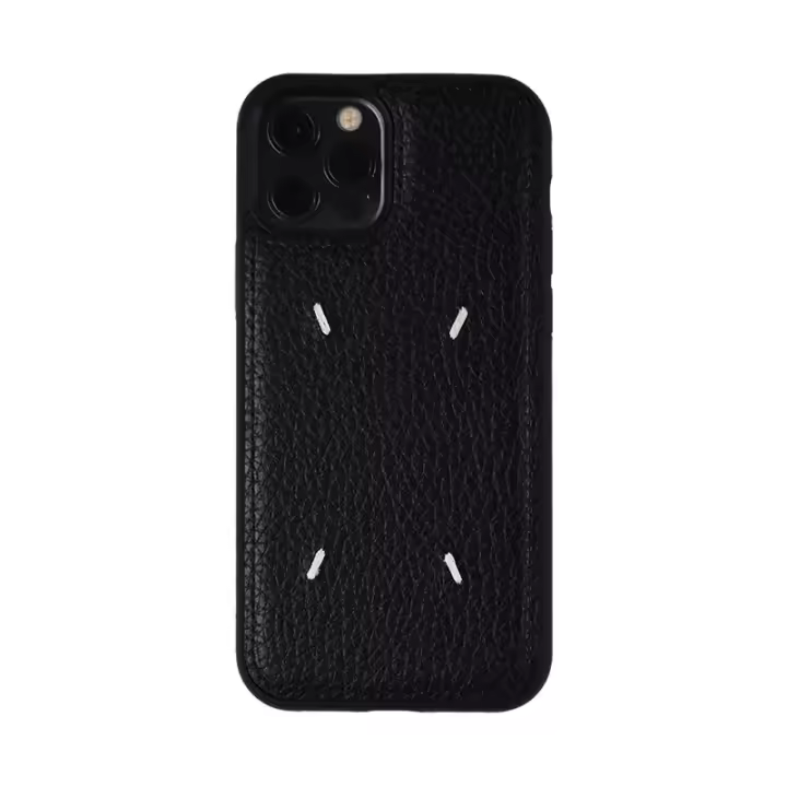 Funda protectora de cuero negro para iPhone 15, 14, 13, 12, 11 Pro Max, todo incluido - 1