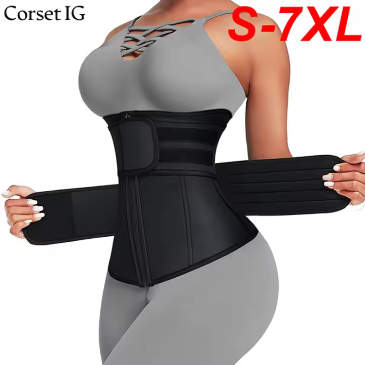 Corset IG S-7XL Waist Trainer for Women Slimbelt Body Shaper Waist Trainer Body Shaper Girdles for Women Tummy Belly Fat Trimmer - 1