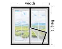 Malla de ventana con cremallera autoadhesiva, mosquiteras para ventanas, antimosquitos, cortina de puerta, color blanco, varios tamaños - details 1