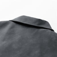 Chaqueta de Cuero Retro Sencilla de CHAIFENKO Ajuste Suelto Versátil para Otoño-Invierno - details 7