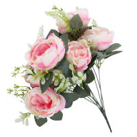 10pcs Flores de Seda de Peonía Rosa Ramas Individuales Largas Ideal para Bodas y Celebraciones - details 0