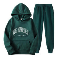Conjunto de 2 piezas para hombre y mujer, sudadera con capucha, chándal y pantalones deportivos, pantalones deportivos con cuello redondo - details 3