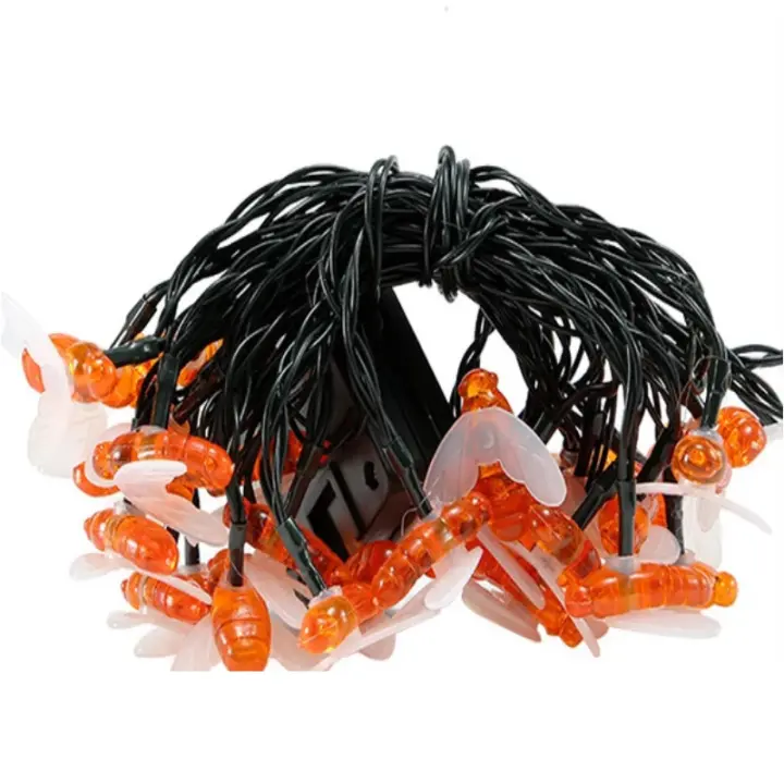Cadena de luz Solar para exteriores, lámpara de decoración de hadas estrelladas, 20 LED, abeja linda, boda, hogar, jardín, Patio, fiesta, árbol de Navidad - 1