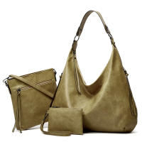 Bolso de Hombro para Mujer, Bandolera de Cuero PU, 3 piezas, informal, Gran Capacidad - details 18