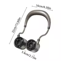 360 ° Ventilador de cuello colgante flexible, súper silencioso, viento fuerte, ventilador portátil con banda para el cuello, ventilador portátil plegable cómodo y seguro - details 0
