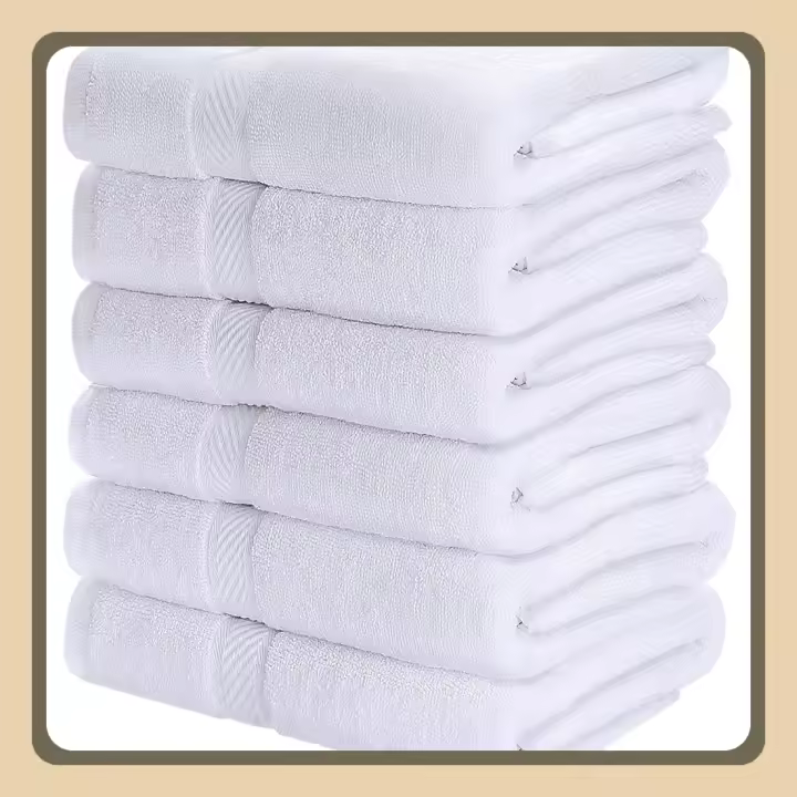 Utopia Towels Paquete de 6 Juego de Toallas de baño, 100% algodón Hilado en Anillo (60 x 120 CM) Alta absorción, Secado rápido, Toallas de Hotel, SPA y baño de Primera Calidad (Blanco) - 1
