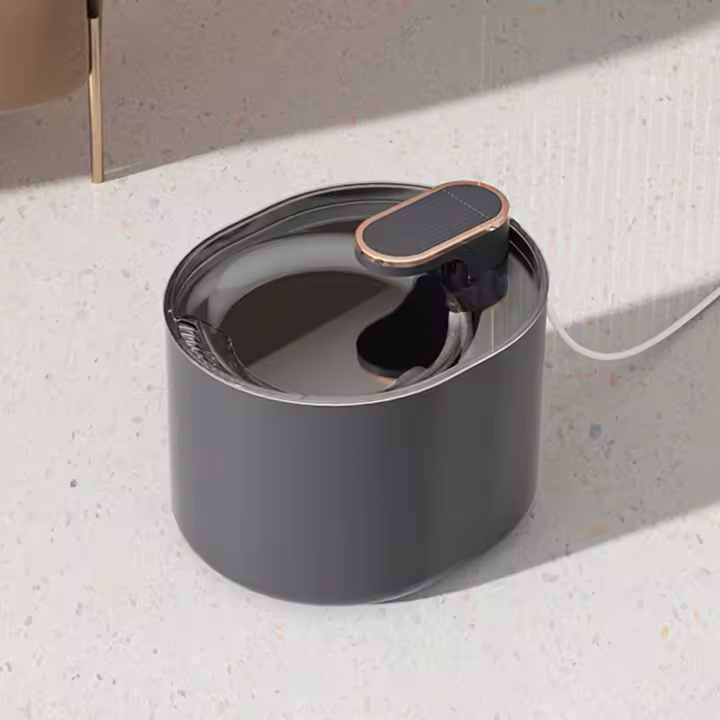 Fuente de agua automática con luz LED para gatos, alimentador silencioso eléctrico, USB, Ultra silencioso, 3L - 1
