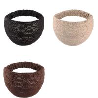 Diadema de flores de malla antideslizante con temperamento, diadema de encaje hueco, accesorios elásticos para el cabello, envoltura para la cabeza de lado ancho para mujer - details 0