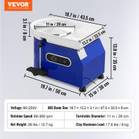 VEVOR-máquina de rueda de cerámica eléctrica, Kit de bricolaje, herramienta de arcilla - details 13