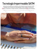 Anillo inteligente, frecuencia cardíaca/oxígeno en sangre/monitoreo del sueño, anillo de seguimiento de calorías con contador de pasos, duración de batería de 7 días, resistente al agua compatible con iOS y Android - details 13