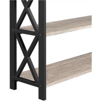 Mesa de Entrada de 3 Niveles Estilo Industrial Gris Tamaño 100x29.5x81cm Para Sala y Oficina - details 1