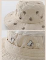 Gorro panamá Kawaii para niños, protección del cuello, bordado de dibujos animados, sombrero para el sol para bebé, protector solar, sombrero de pescador de verano de secado rápido para niñas - details 3