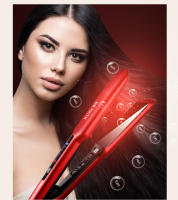 Plancha de pelo profesional con revestimiento cerámico, plancha de pelo con pantalla LCD Digital, rizador de calentamiento instantáneo de doble voltaje - details 4
