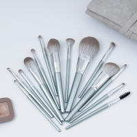 Conjunto de pinceles de maquillaje de 14 piezas pinceles de sombra de ojos pinceles sueltos pinceles de base de labios pinceles rubor conjunto completo de pinceles de belleza imagen como un conjunto incluido - details 1