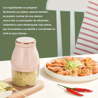 Picadora de Alimentos Eléctrica Portátil Mini Machacador de Ajo Utensilio de Cocina con Control Táctil Picadora de Verduras y Carne de 45 W Certificado CE - details 1