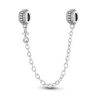 Cadena de Seguridad en Forma de Cruz Original 925 Plata Esterlina con Cuentas Ajuste para Pulsera Diy Joyería de Damas Regalo de Cumpleaños - details 5