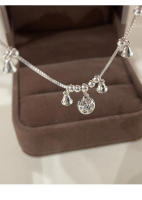 S Pulsera tobillera de plata pura Bestie Bell para mujer, diseño Ins, nicho ligero, nuevo estilo palaciego de alta gama - details 5