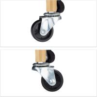 Camarera con 3 Repisas y Ruedas Giratorias, Blanco, 76,5 x 46 x 38 cm - details 29