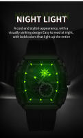 Reloj Skeleton Sport Luxury para hombre: resistente al agua, luminoso, duradero, con correa de caucho, diseño elegante - details 8
