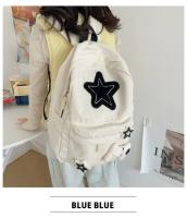 Mochila para ordenador portátil Y2K con diseño de estrella para niñas, mochila escolar de gran capacidad para estudiantes adolescentes, mochila de pana, bolso de hombro con doble correa - details 18