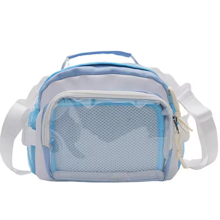 estudiante, campus, chica, transparente, mochila, un hombro, original, linda, moda callejera, nailon - 1