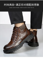 Nuevos y versátiles zapatos de cuero de terciopelo de caña alta botas cortas de moda - details 6