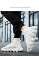 Zapatillas deportivas transpirables para hombre, zapatos informales de suela gruesa con cordones, Tenis blancos, a la moda - details 7