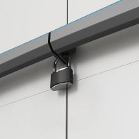 Armario Linear Escobero Almacenamiento de Resina con 2 Puertas y 3 Baldas Negro/Gris - details 13