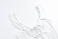 BUNO- moda mujer espalda descubierta sin mangas vestido con cuello en V elegante volante Split Mini verano 2024 ajustado fiesta Clubwear Vestidos sexis - details 6