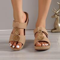 Zapatillas de tacón de cuña para mujer, zapatos de verano. - details 6