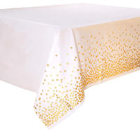 Mantel desechable Extra grueso para fiesta, cubierta de mesa Rectangular de plástico PEVA, vajilla para boda, fiesta de cumpleaños y evento - details 7