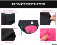 Pantalones cortos de ciclismo para mujer, mallas acolchadas con patrón para bicicleta de montaña, transpirables, ropa interior de compresión - details 3