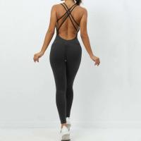 Monos de Yoga sin Mangas para Mujeres Conjunto de Entrenamiento Transpirable con Salto Trasero de Gimnasio - details 44