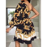 Sandalias de mujer Vestido de manga larga para mujer, hermoso, elegante, hombros inclinados, nuevo, bohemio - details 1