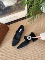 Temperamento francés diamantes de imitación tacón grueso tacones altos zapatos individuales nueva brisa de noche con falda zapatos Mary Jane - details 2