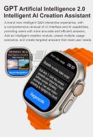 HK9 ultra 2 Max reloj inteligente, dispositivo con inteligencia Artificial IA, detección de frecuencia cardíaca, recordatorio de información, 1GB, AMOLED, novedad de 2024 - details 9