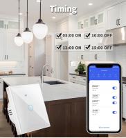 WiFi Smart Switch Interruptor Táctil Temporizador de Pared 220V Sin Cableado Neutro Graffiti Smart Life Panel de Interruptores de Control de Luz - details 3