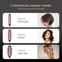 Peine de Rodillo AEVYVKV Peine para Cardar el Cabello Iones Negativos No Dañan el Cabello - details 0