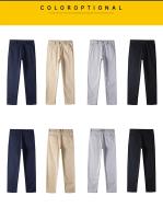 Pantalones informales de invierno para hombre, pantalones cálidos de felpa de estilo clásico para negocios, pantalones de piel gruesa Regular, pantalones formales rectos elásticos de lana para hombre - details 2