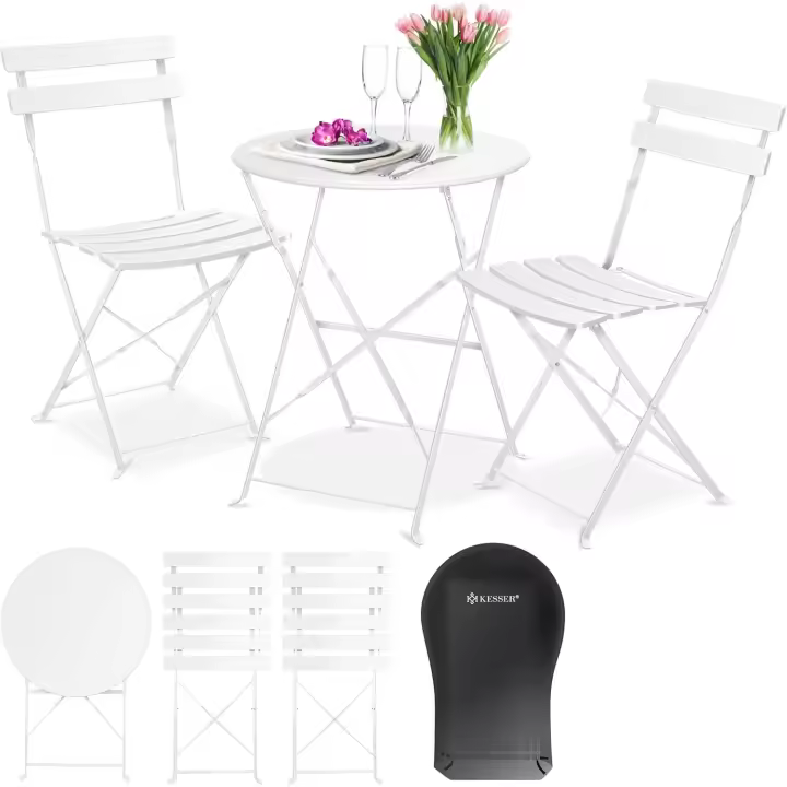 Plegables, Juego de Muebles de balcón, Muebles de jardín, Juego de Asientos, Muebles de jardín - 1