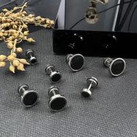 Pendientes de botón de acero de titanio estilo punk - details 2