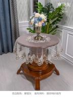 Arte redondo de Zhu Pei, cubierta de mesa de comedor para el hogar, mantel bordado europeo, juego Antip - details 11