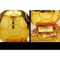 Trofeo de Bola Dorada Modelo de Atleta de Fútbol Electroplateado Copa de Fútbol de Resina para Coleccionistas Regalo de Recuerdo Único - details 10