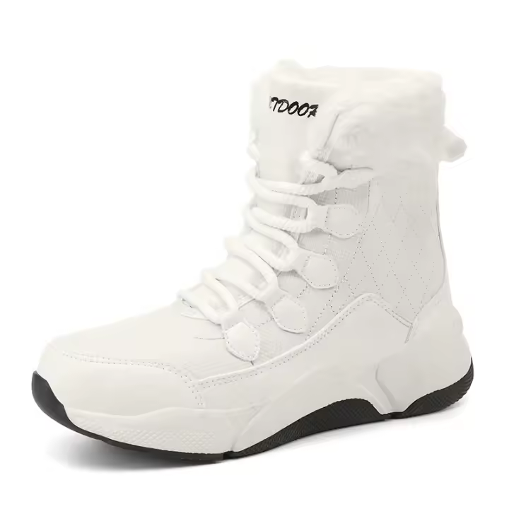 Botas de nieve, zapatos de algodón cálidos, engrosados de terciopelo para mujer, impermeables y antideslizantes - 1