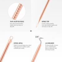 Herramientas de Maquillaje DUcare 4PCS Extractor de Acné y Espinillas de Acero Inoxidable Limpiador de Piel Facial para Todo Tipo de Piel - details 4