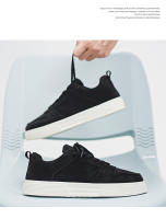 Zapatos para caminar con suela de plataforma para hombre, calzado para monopatín, cómodas zapatillas de tenis a la moda para hombre, Color sólido - details 17
