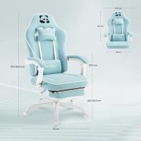 Oficina con Reposabrazos y Soporte Lumbar, Silla Gaming Giratoria con Asiento Amplio y Lleno de Muelle, - details 1