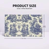 Toile De Jouy Toalla Algodón Francés Azul Marino Baño Ducha Deportes Yoga Toallas - details 4