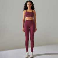 Hamidou-Conjunto de ropa deportiva de dos piezas para mujer, Leggings de cintura alta para gimnasio, Top corto, trajes deportivos de Fitness, ropa deportiva con lavado ácido - details 26